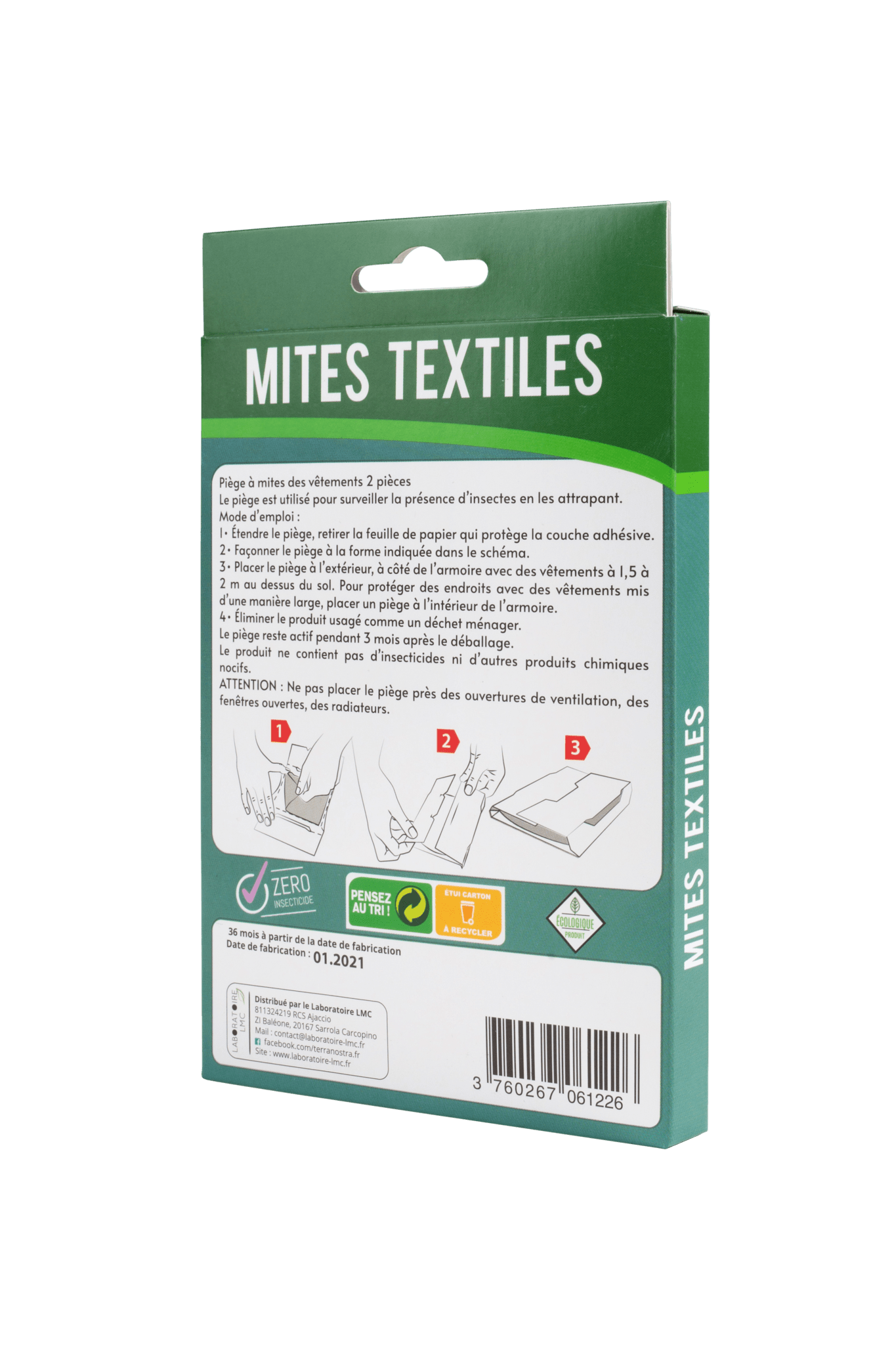 Terra Nostra piege mites textiles pheromone 2 boites sans insecticide