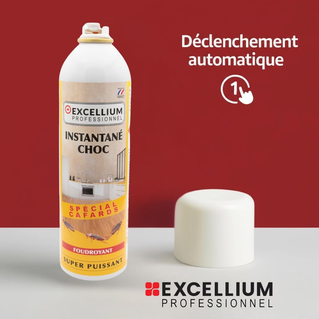 Excellium Professionnel fumigène 500 ml anti-cafards 60 m²
