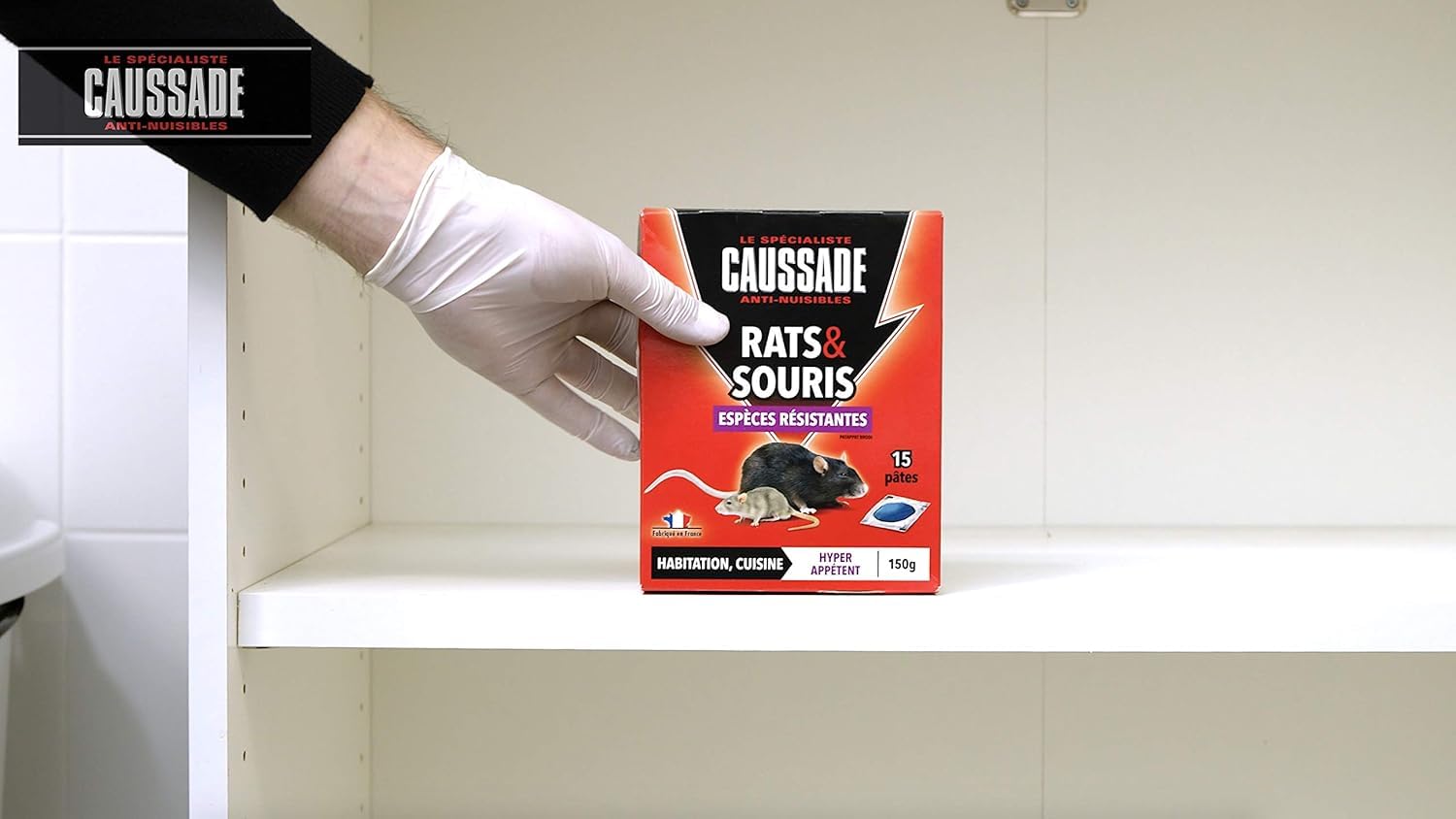 Caussade Raticide Canadien pâte anti-souris 15 sachets 150g
