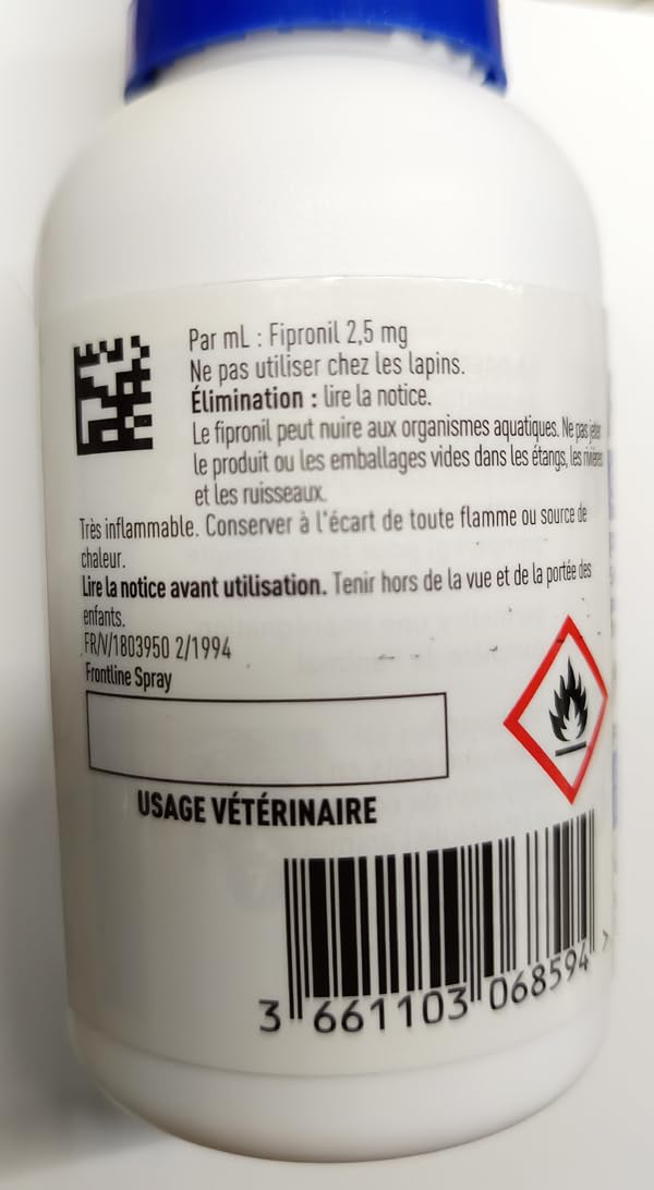 Frontline Spray antiparasitaire chien chat 100ml puces tiques