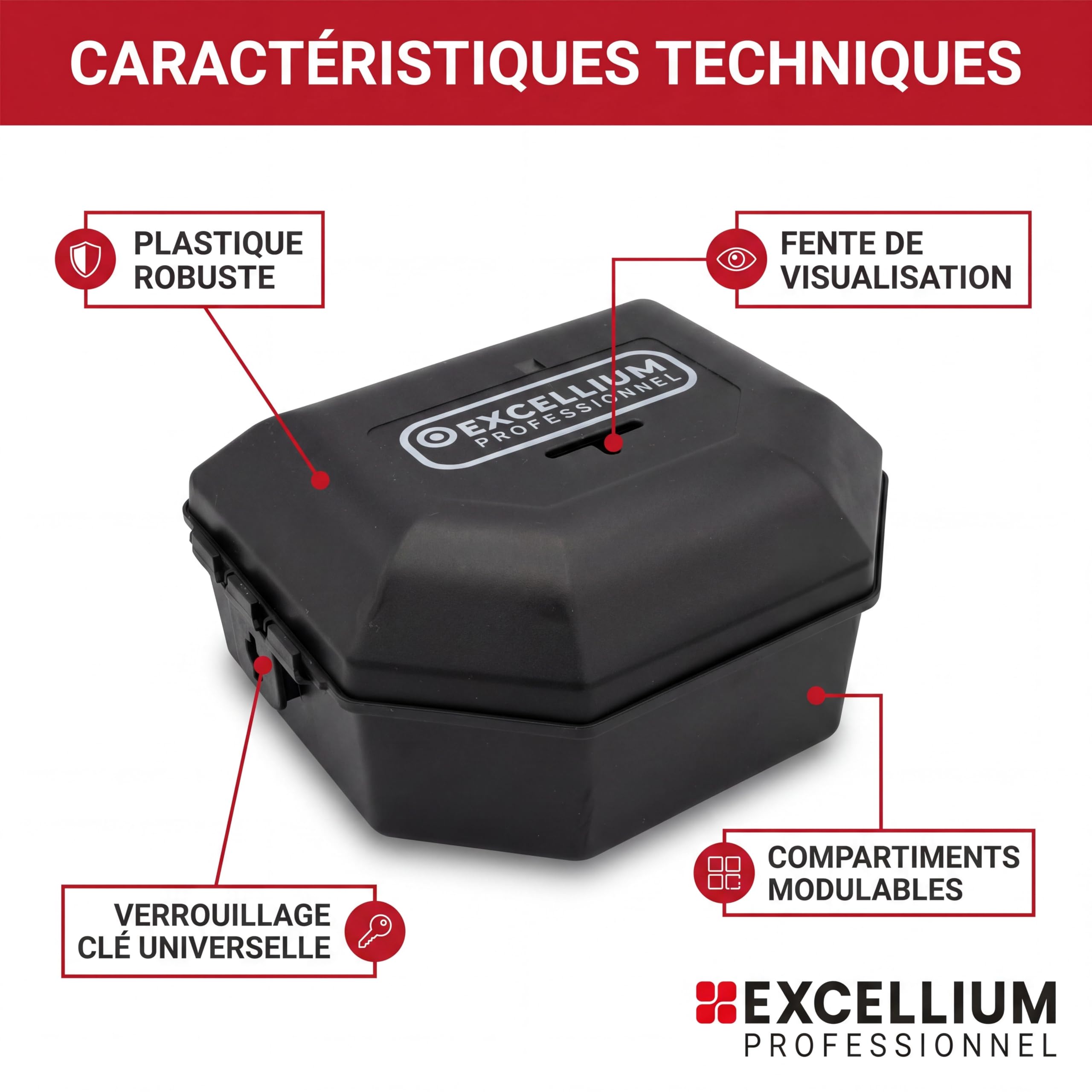 Excellium Professionnel poste appât souris verrouillable
