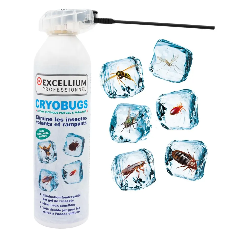 Cryobugs Excellium bombe froid insecticide 500 ml -40°C