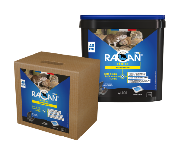Aurodil Racan Pâte BR pâte fraîche 5 kg brodifacoum pro