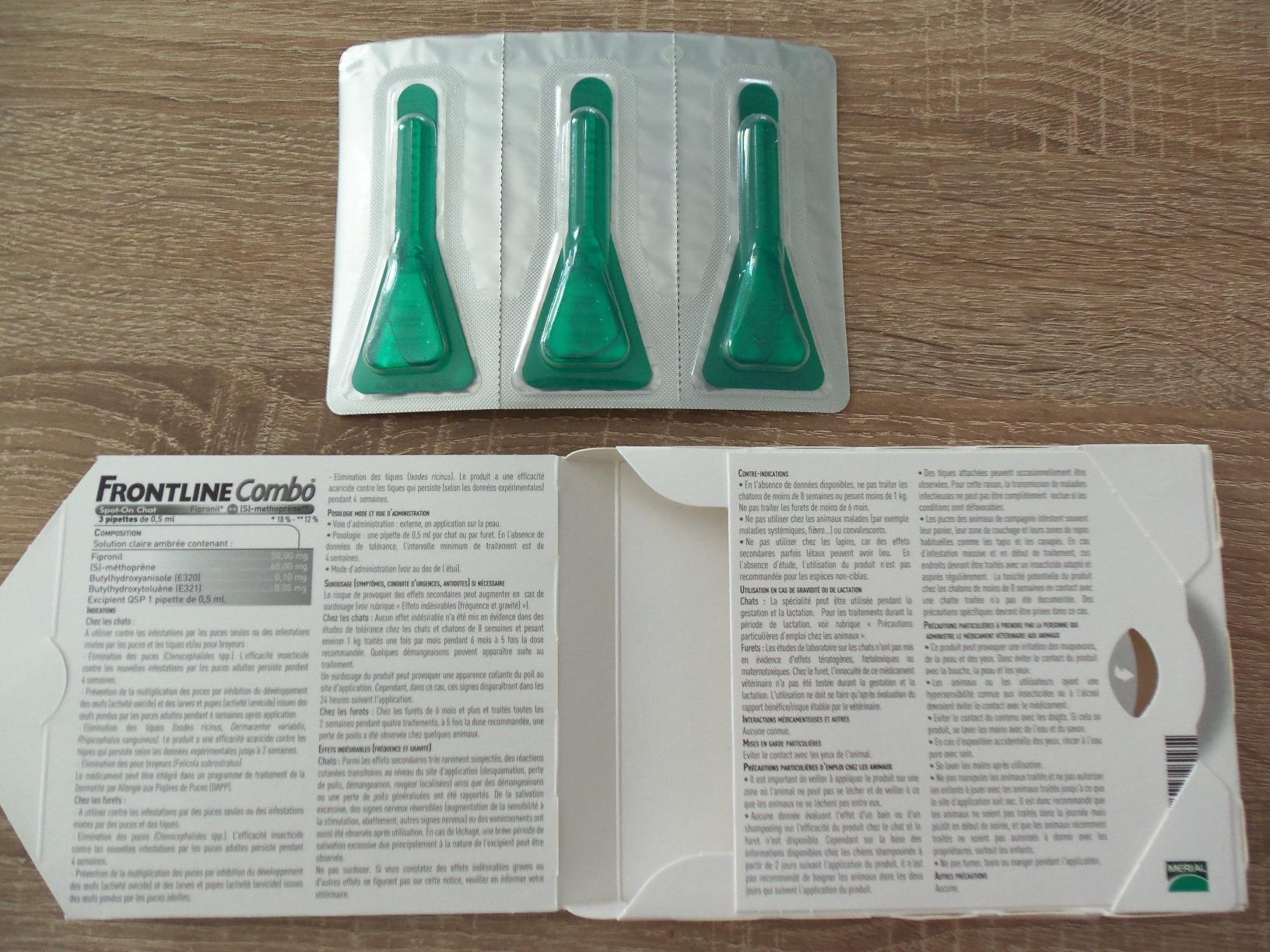 Frontline Combo Chat spot-on antiparasitaire 6 pipettes anti-larves
