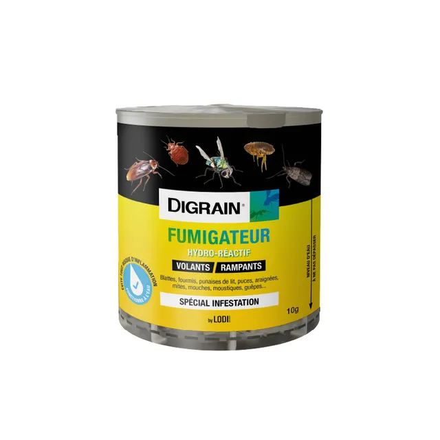 Digrain Fumigateur Hydro-Réactif insecticide fumigène locaux