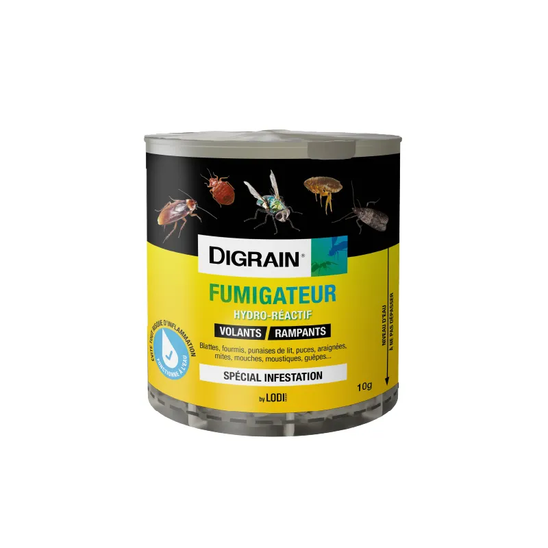 Digrain Fumigateur Hydro-Réactif insecticide fumigène locaux