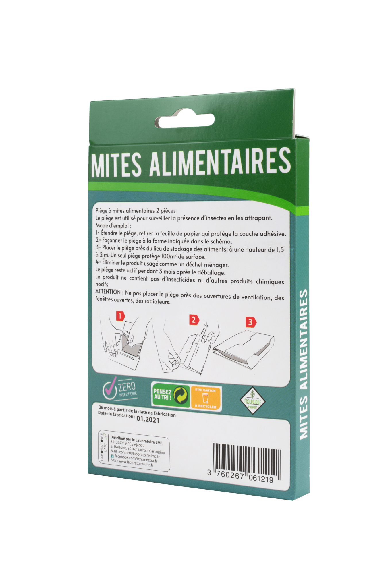 Terra Nostra Piège Mites Alimentaires Phéromone Lot de 2