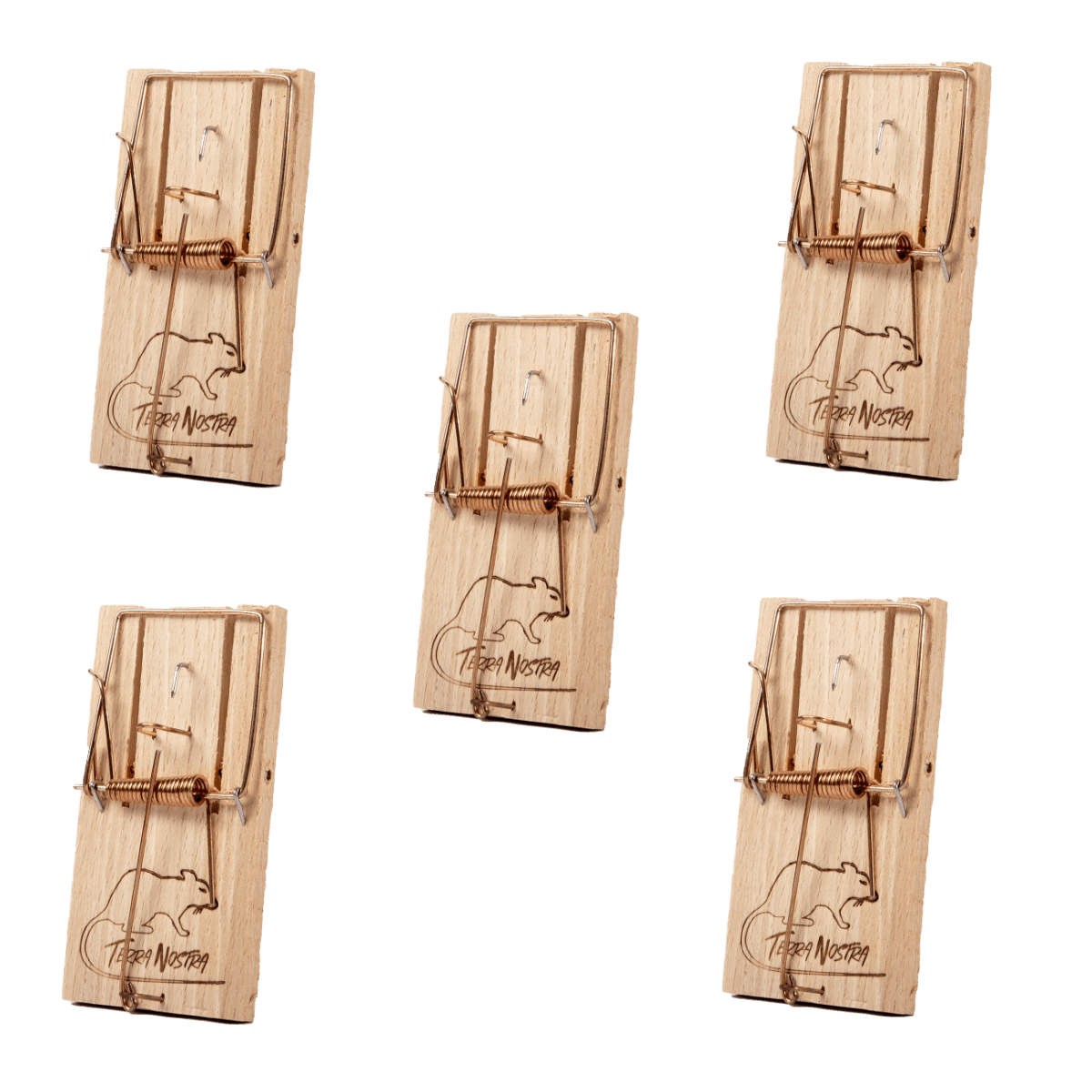 Terra Nostra Tapette à Souris bois lot de 5