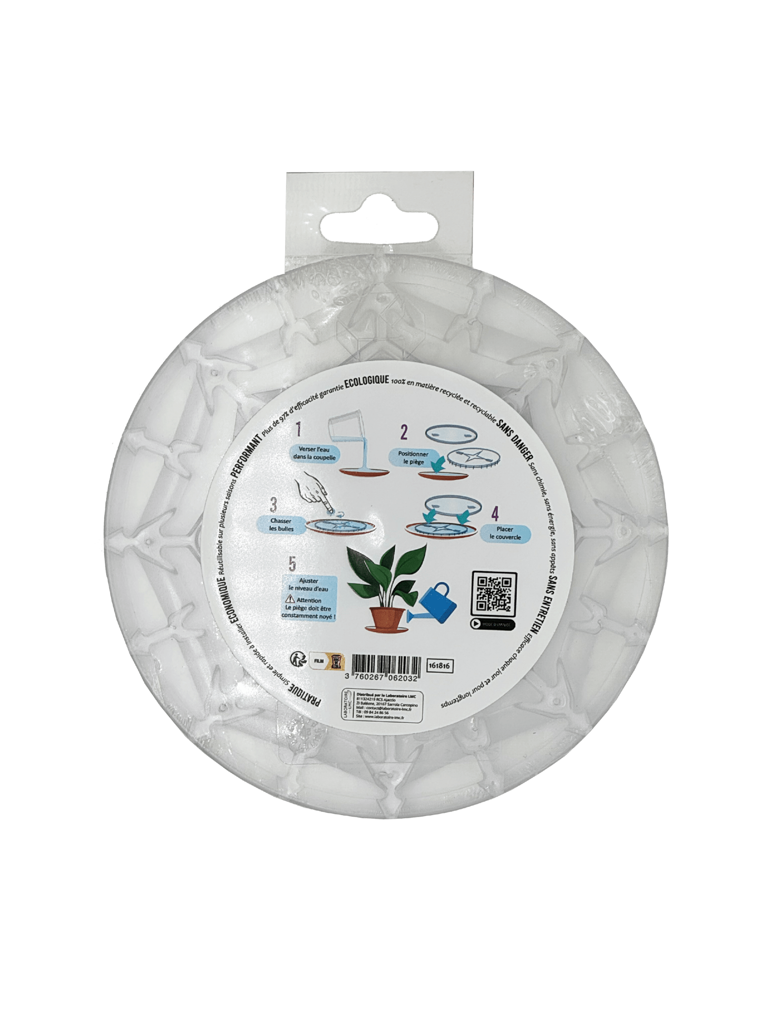 Terra Nostra piege larves moustiques coupelle 15 cm reutilisable