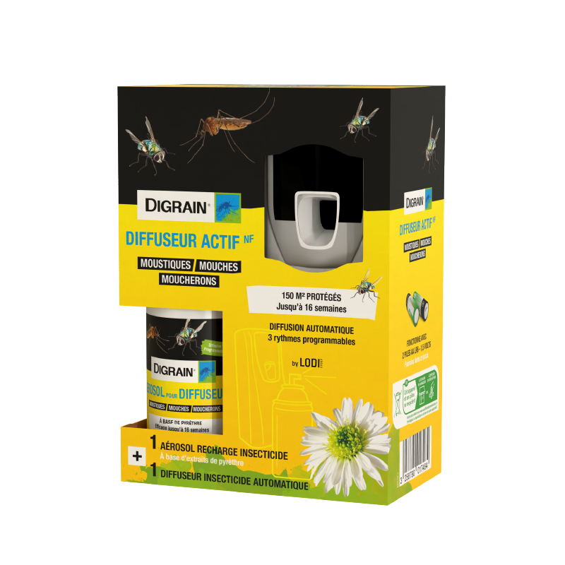 Digrain Pack Diffuseur + Aérosol NF insecticide