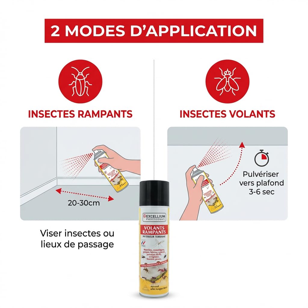 Excellium Professionnel aérosol insecticide 500 ml volants