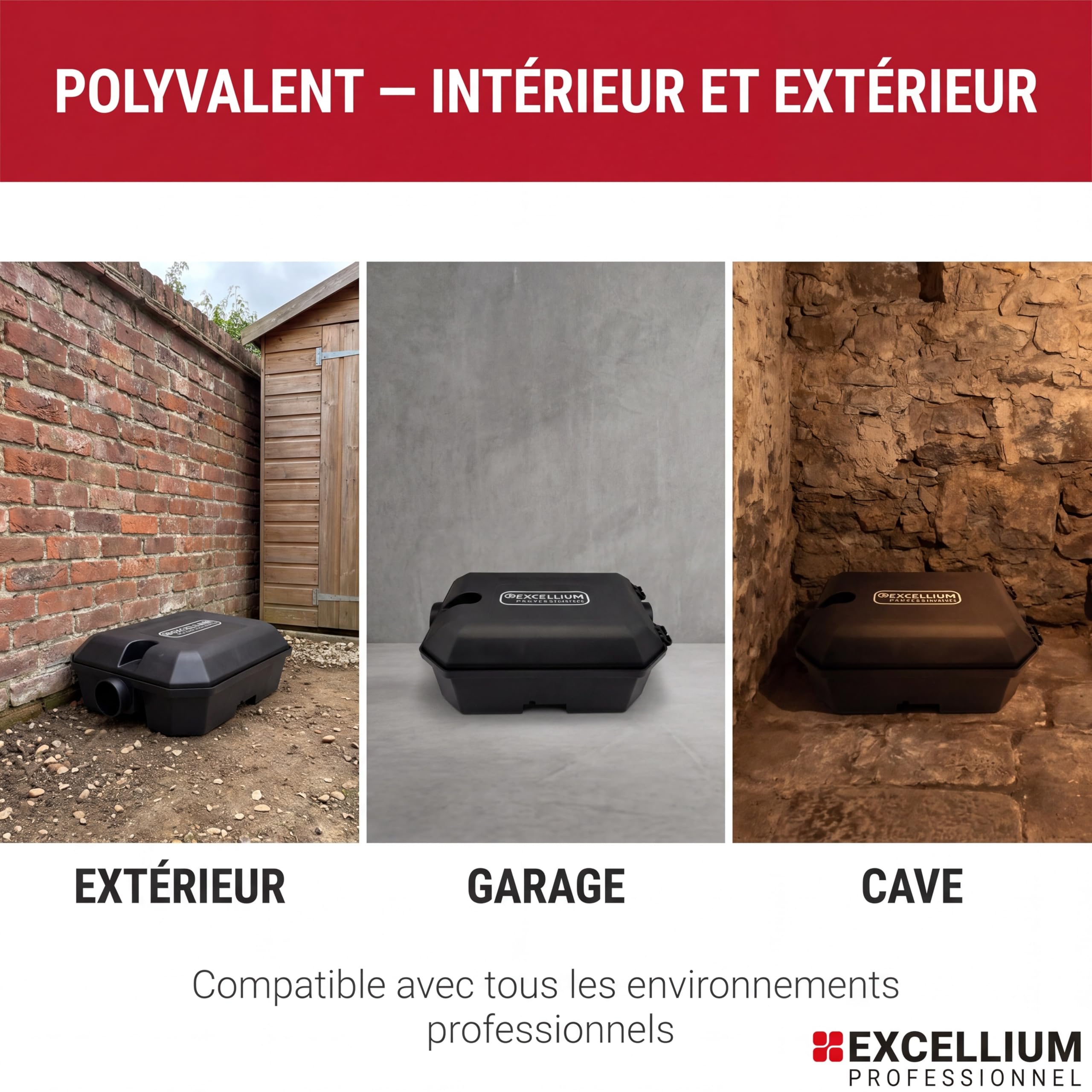 Excellium Professionnel poste appâtage anti rats verrouillable à clé