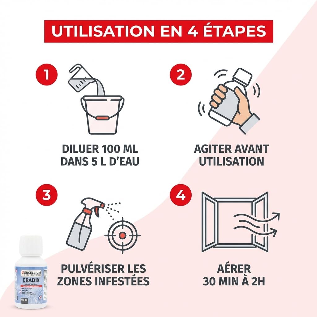 Excellium Eradix insecticide concentré 100ml choc rémanent