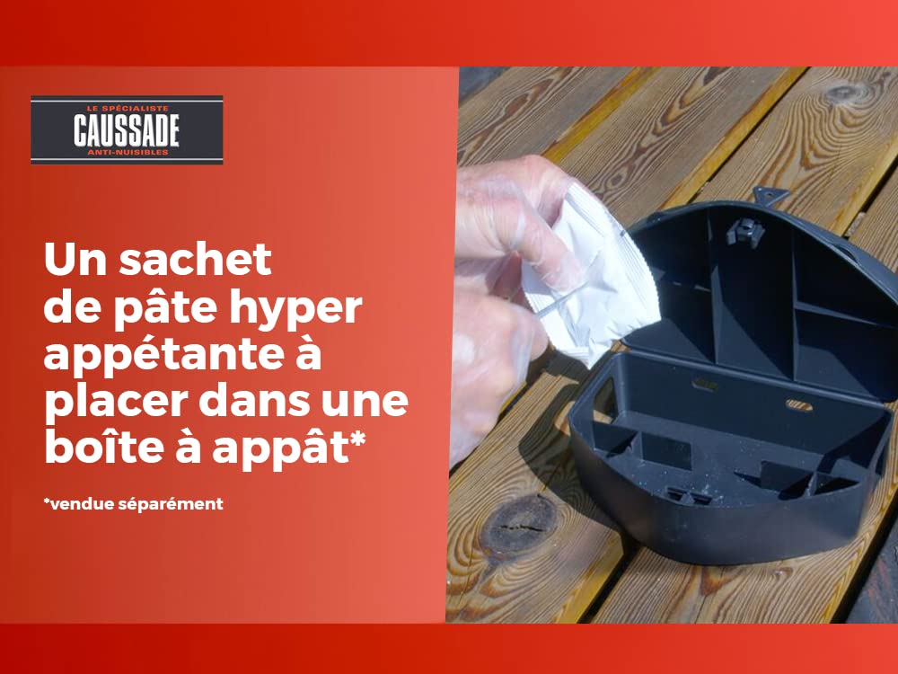 Caussade Anti-Rats & Souris pâte 10 sachets 150g forte infestation