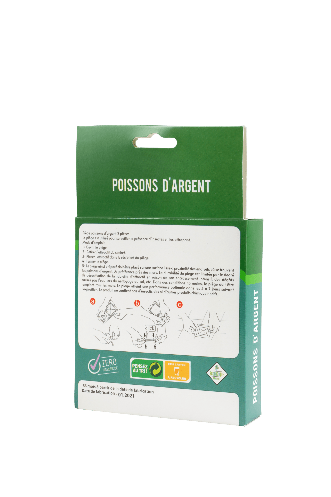 Terra Nostra Piège Poisson d'Argent Plaque x2 Sans insecticide