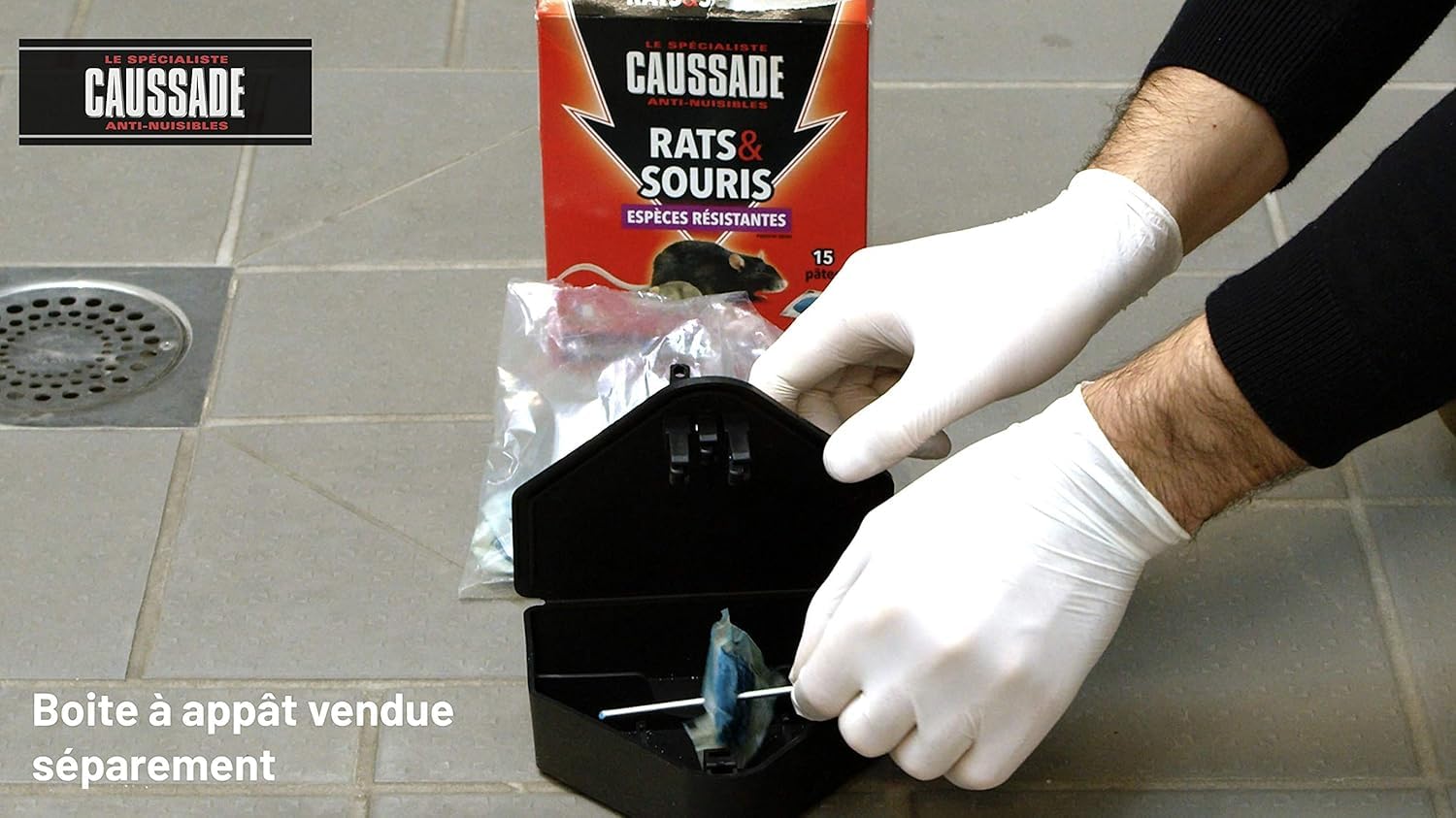 Caussade Raticide Canadien pâte anti-souris 15 sachets 150g