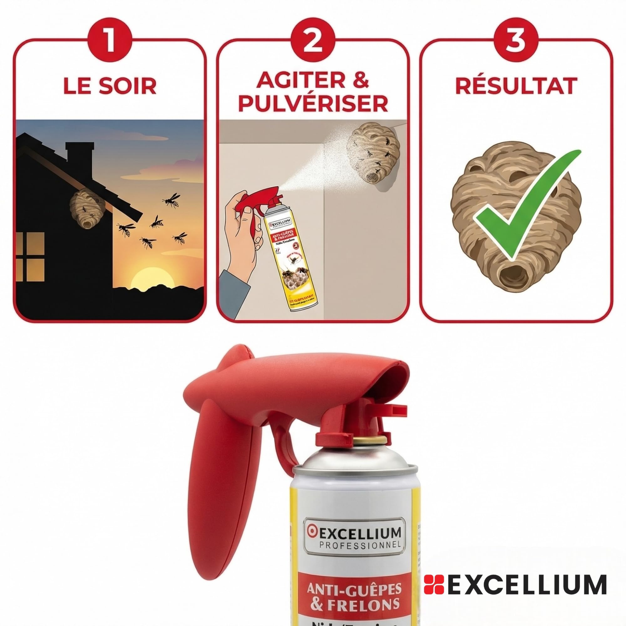 Excellium Professionnel Anti-Guêpes Frelons aérosol 600ml