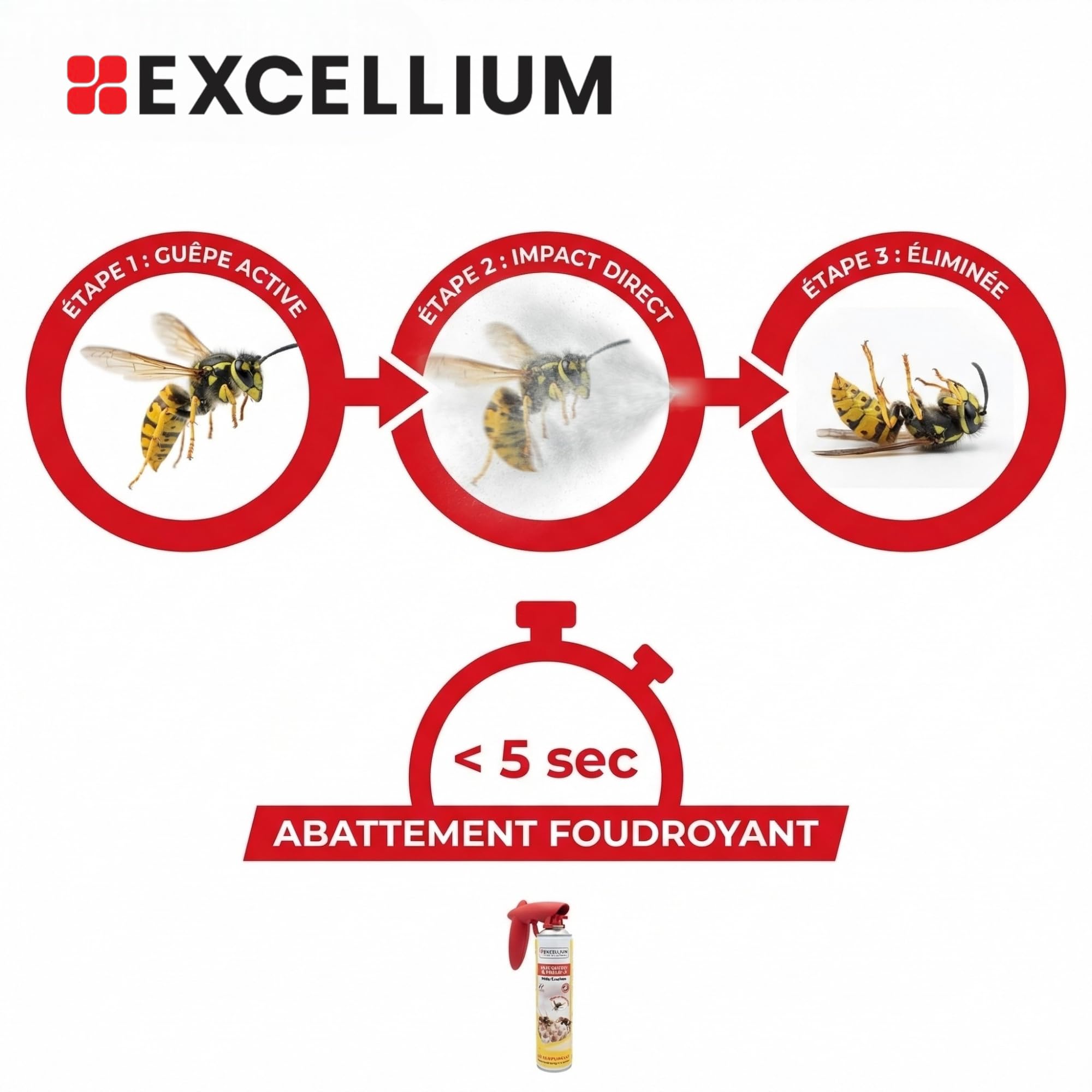 Excellium Professionnel Anti-Guêpes Frelons aérosol 600ml