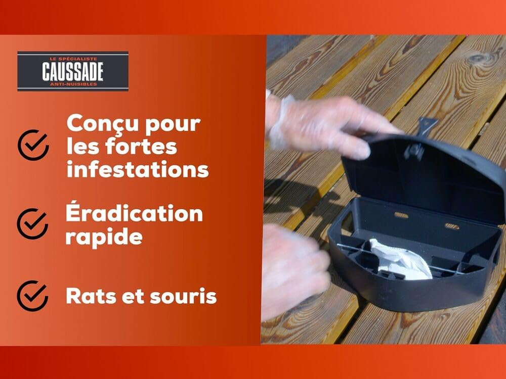 Caussade Anti-Rats & Souris CARSC150N raticide céréales 150g forte