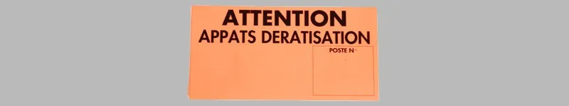 Ratunion 2000 Autocollant appâts dératisation