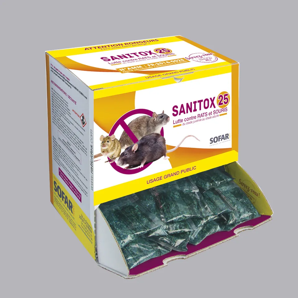 Ratunion 2000 Sanitox 25 raticide avoine sachet 40g