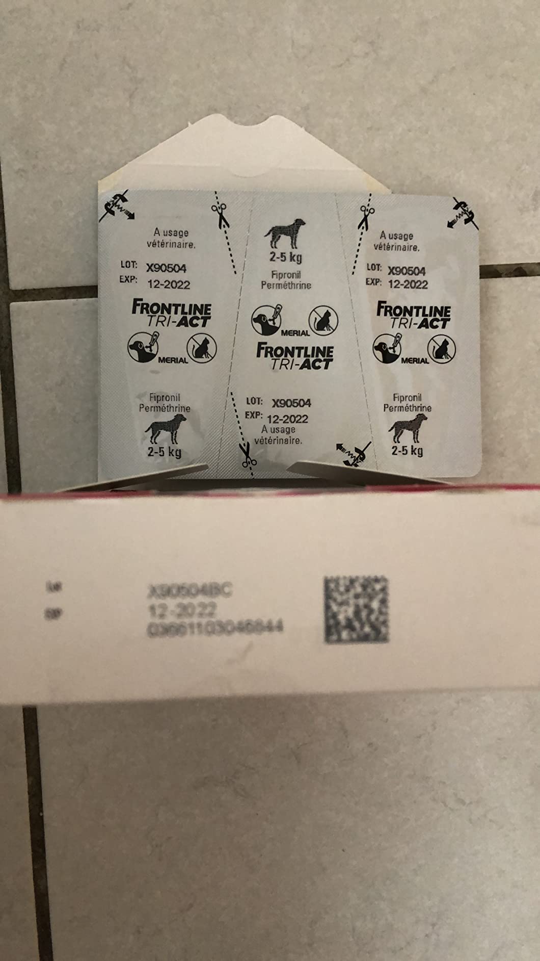 Frontline Tri-Act XS pipettes chien 2-5 kg 6 pipettes 5 parasites