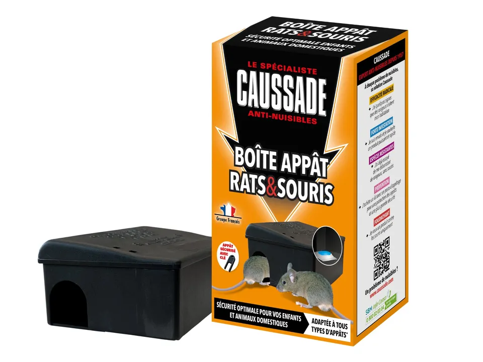 Caussade Boîte Appât rats souris boîte sécurisée à clé