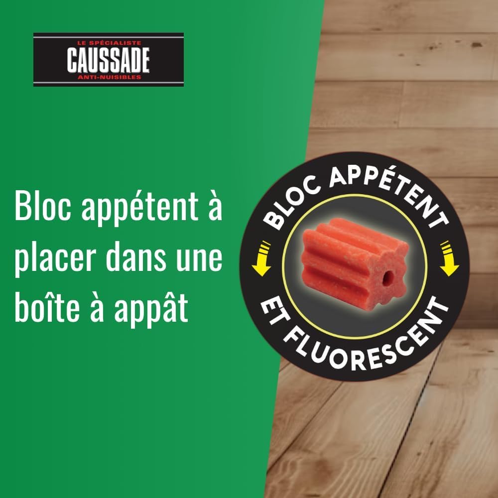 Caussade Raticide Canadien blocs 300g 10 blocs 1 unité