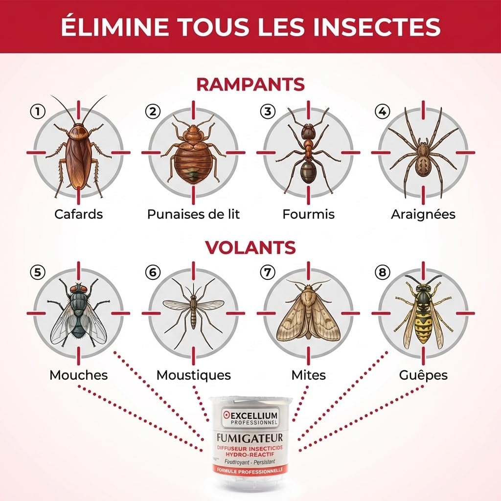 Excellium Professionnel fumigateur 10 g punaises 25 m²