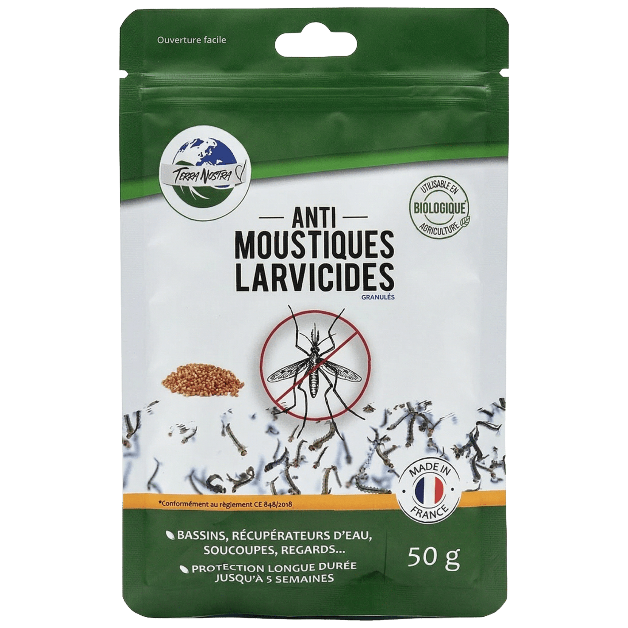 Terra Nostra Larvicides anti-moustiques granulés 50g