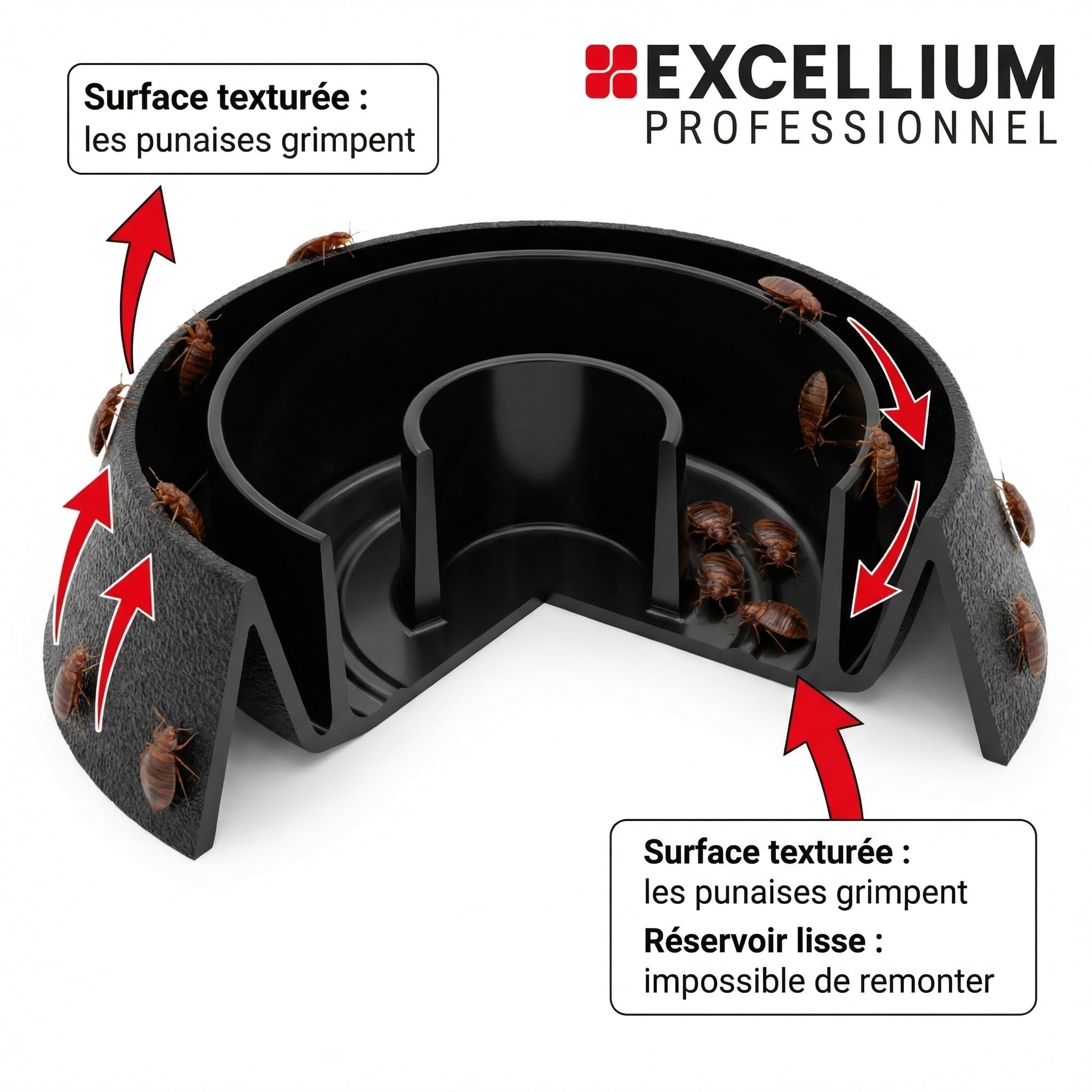 Excellium Professionnel piège punaises de lit lot de 4