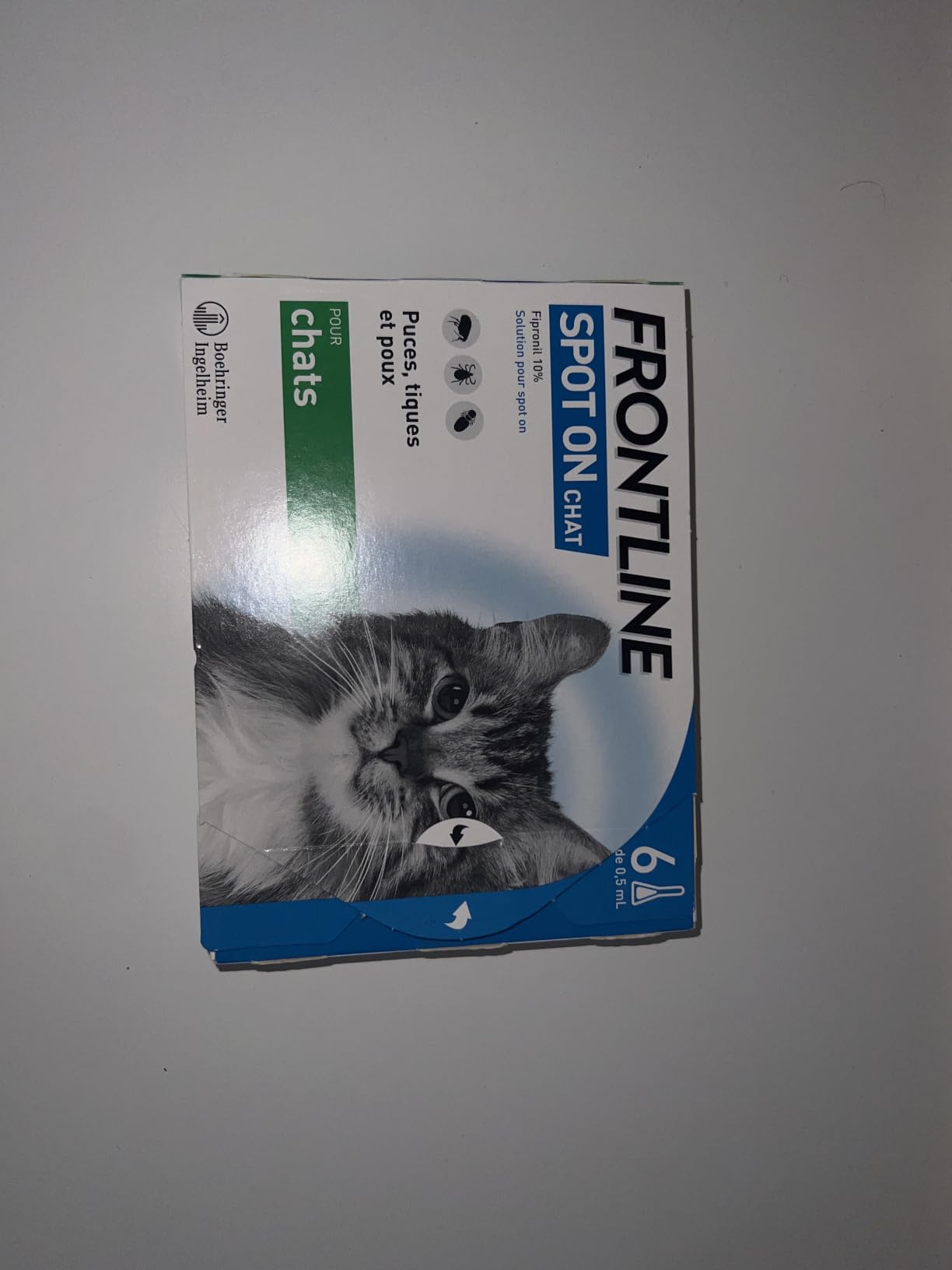 Frontline Spot On Chat antiparasitaire 3 pipettes puces tiques