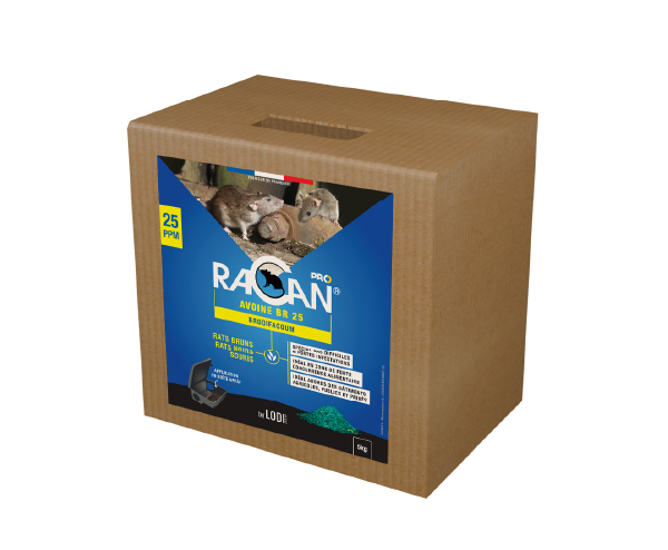 Aurodil Racan Avoine BR 25 appât rats seau 5 kg brodifacoum