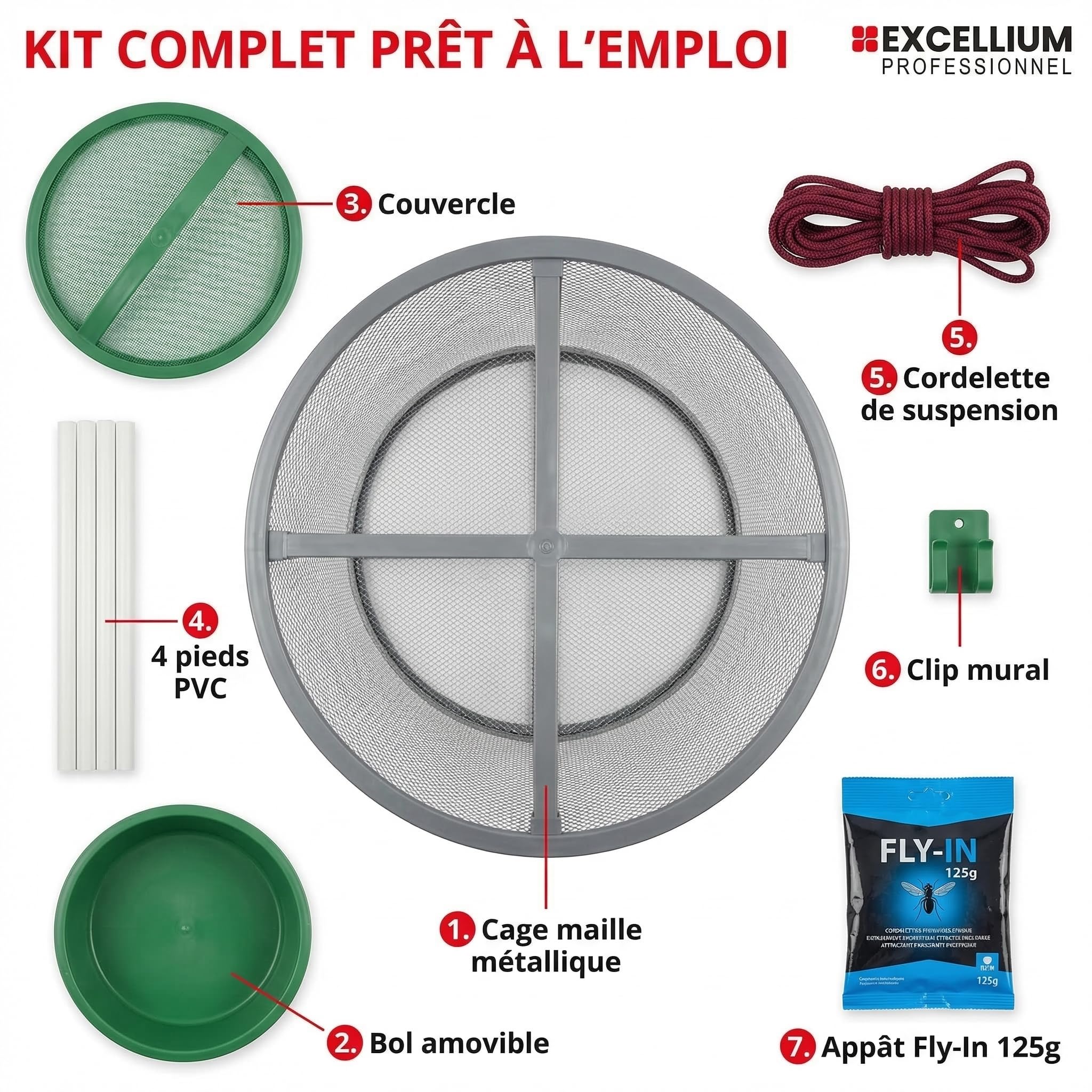 Excellium Professionnel piège mouches grande capacité