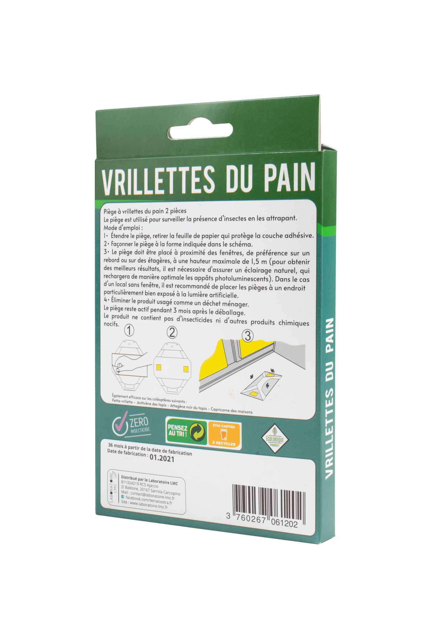 Terra Nostra Vrillette du Pain piège lot 2 boîtes x2