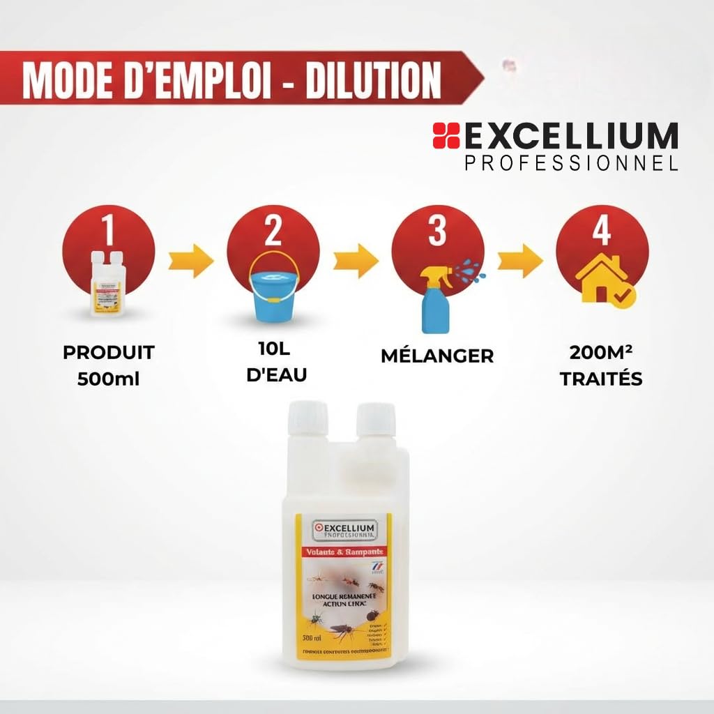Excellium insecticide concentré volants rampants 500 ml choc