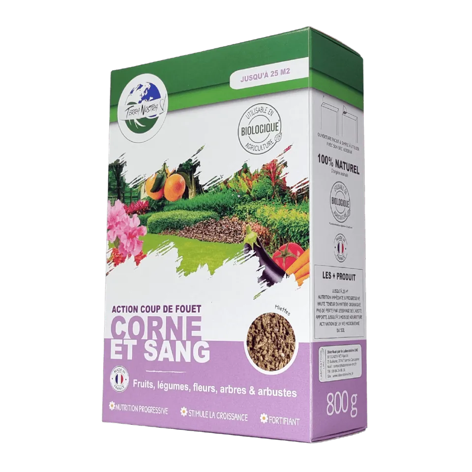 Terra Nostra Corne et Sang engrais 800g naturel coup de fouet