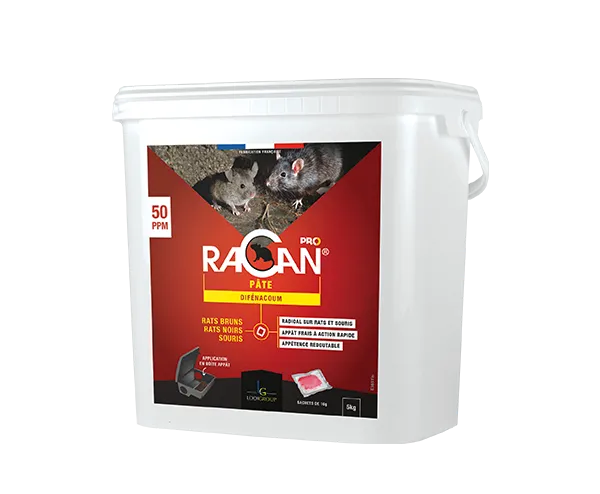 Phobi Racan Paste raticide pâte 5 kg souris rats
