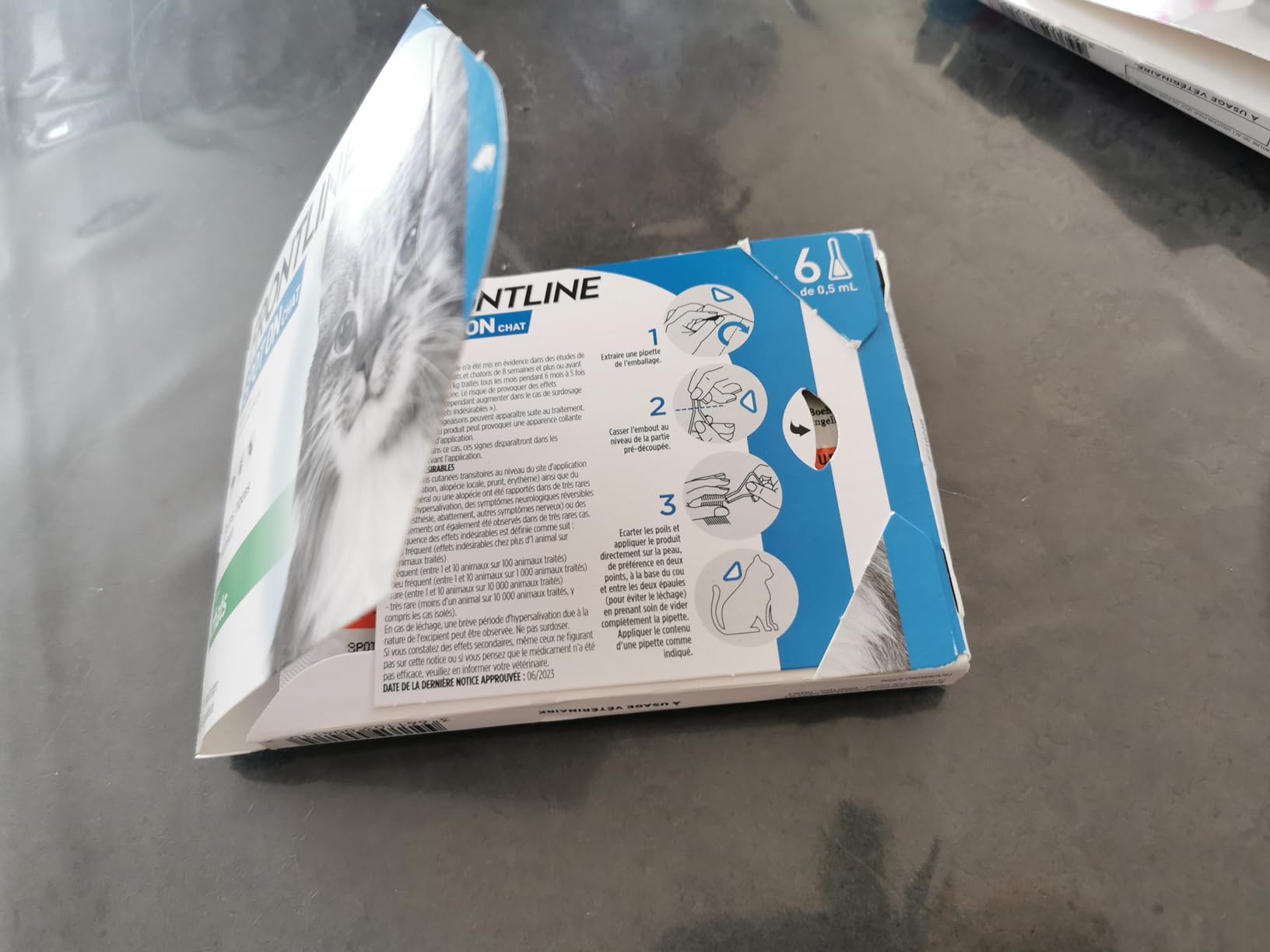 Frontline Spot On Chat antiparasitaire 3 pipettes puces tiques