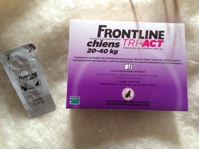 Frontline Tri-Act Chien L 20-40 kg antiparasitaire 6 pipettes 5 parasites