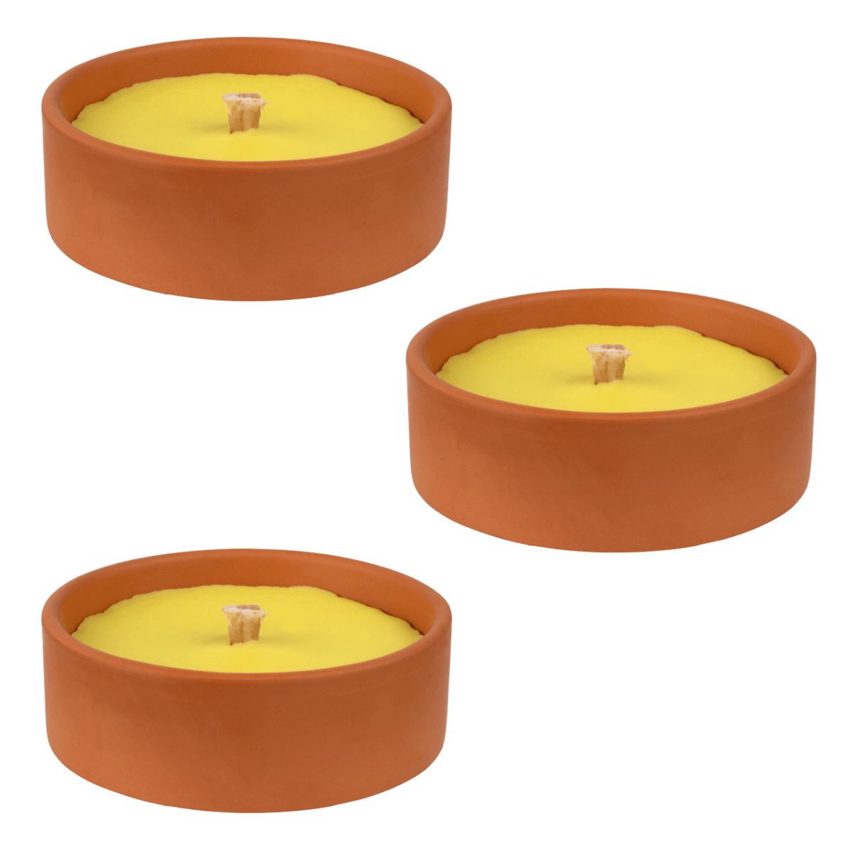 Terra Nostra Citronnelle bougie anti-moustique terre cuite lot 3