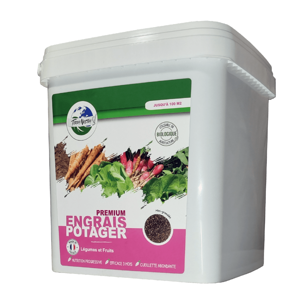 Terra Nostra engrais potager premium granules boite 1,5 kg 3 mois