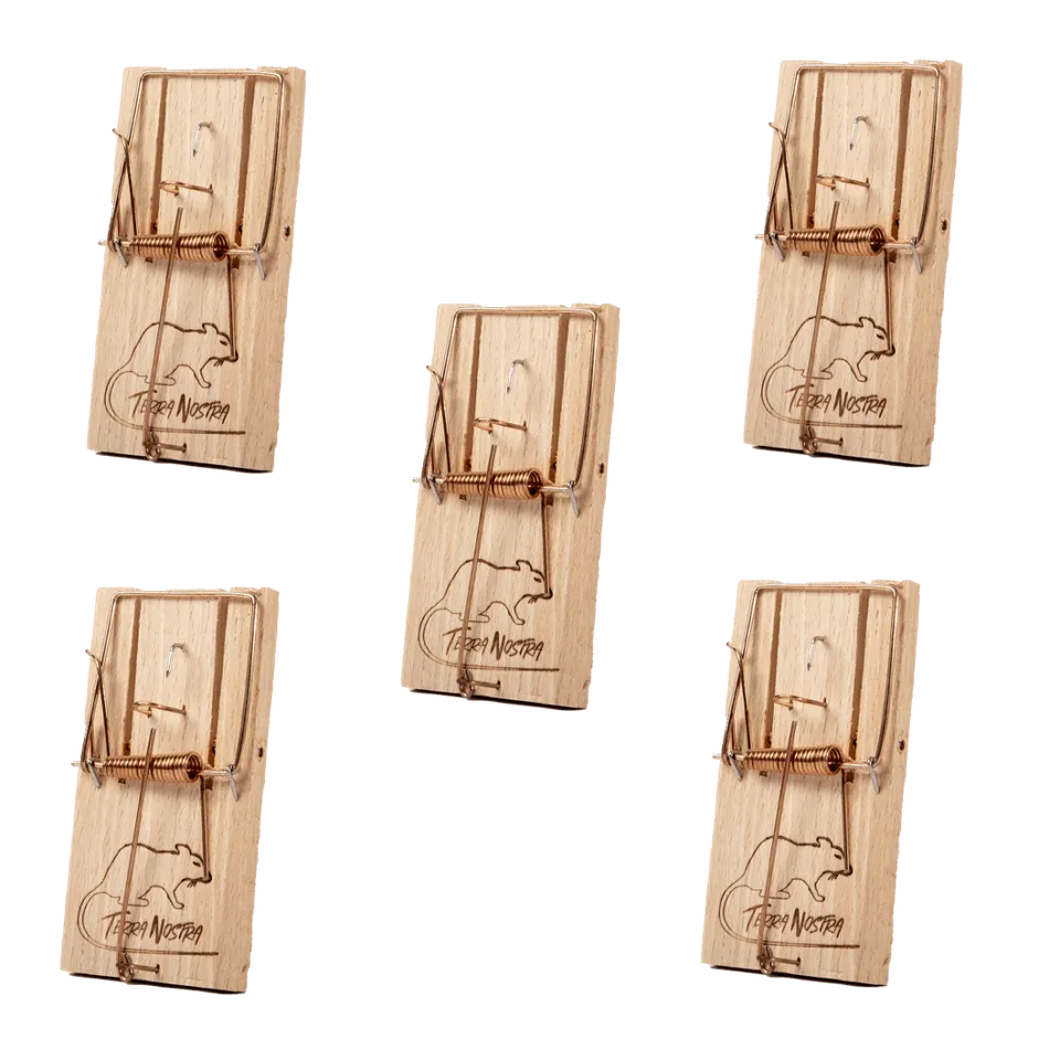 Terra Nostra Tapette à Souris bois lot de 5