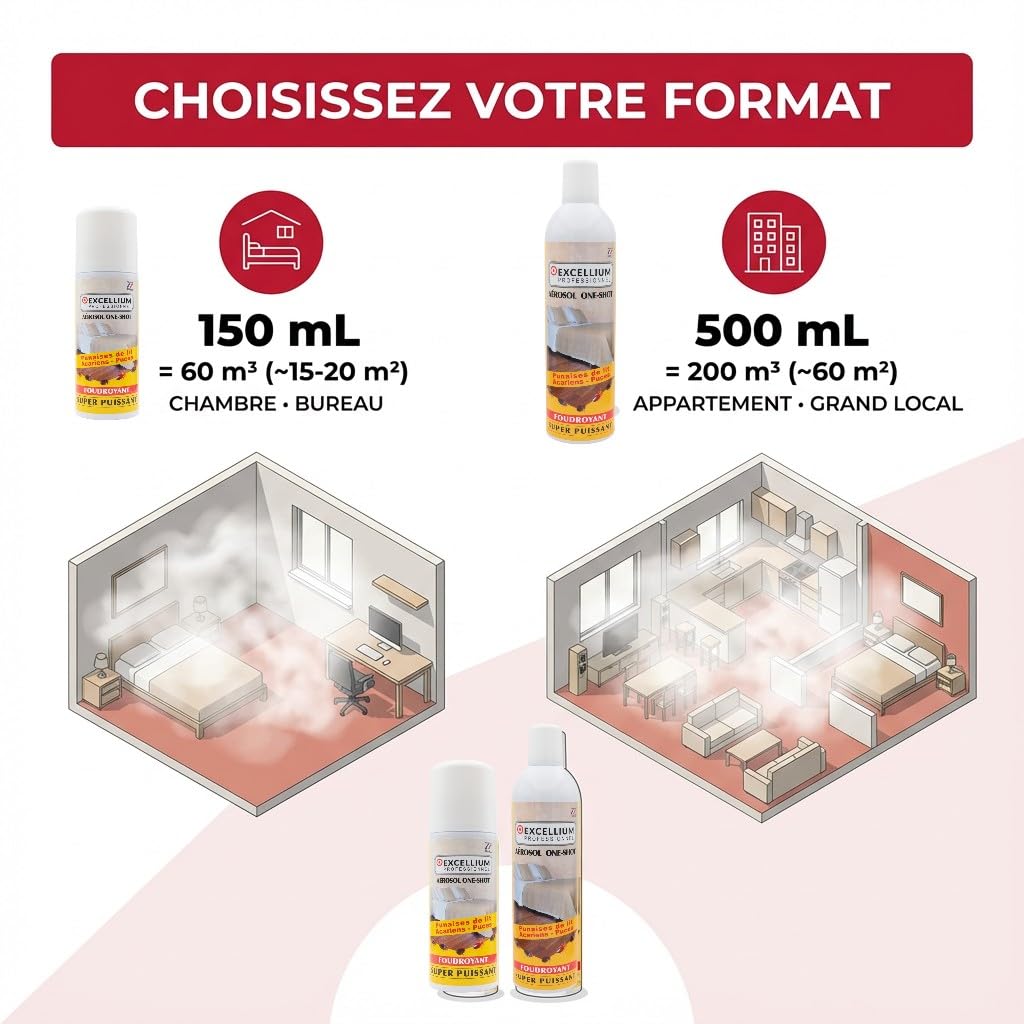 Excellium Professionnel One Shot fumigène punaises 150ml