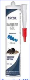 Ratunion 2000 Sanifar Gel raticide gel anticoagulant
