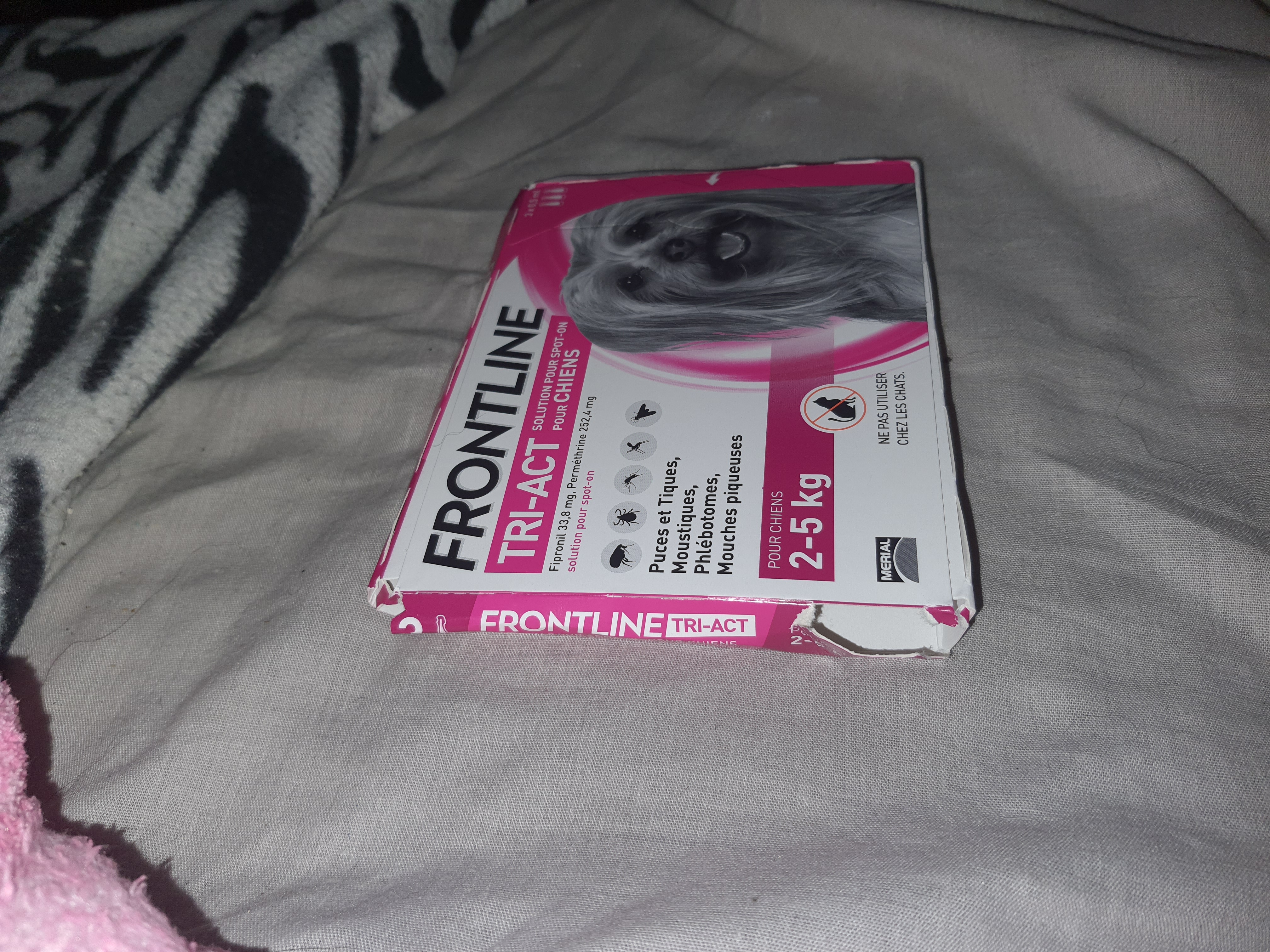 Frontline Tri-Act Chien XS antiparasitaire 2-5 kg 3 pipettes puces