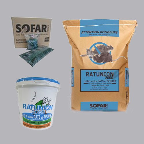 Ratunion 2000 Avoine Décortiquée raticide action différée