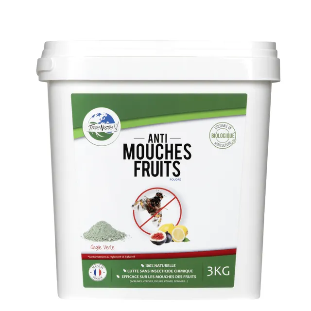 Terra Nostra Argile Verte anti mouche des fruits seau 3 kg