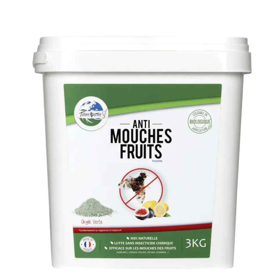 Terra Nostra Argile Verte anti mouche des fruits seau 3 kg