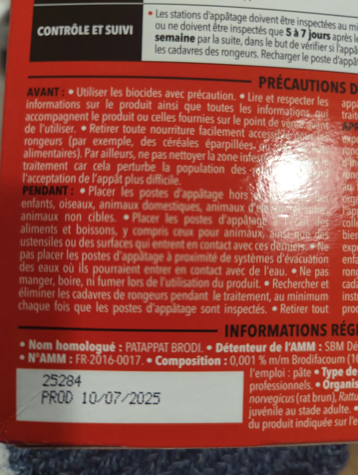 Caussade Raticide Canadien pâte anti-souris 15 sachets 150g